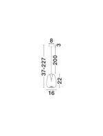 Oblo LED-Pendelleuchte 3W, IP20, Gradient Amber & Matt Black – Bild 6