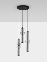 Ulon LED-Pendelleuchte 37W, IP20,Gray & Matt Black, dimmbar – Bild 4