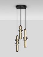 Ulon LED-Pendelleuchte 37W, IP20,Gray & Matt Black, dimmbar – Bild 5
