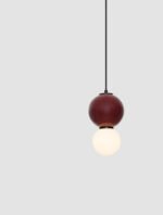 NOESIS LED-Pendelleuchte 4W, IP20, Bordeaux/Opal,dimmbar – Bild 6