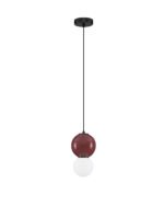 NOESIS LED-Pendelleuchte 4W, IP20, Bordeaux/Opal,dimmbar