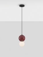 NOESIS LED-Pendelleuchte 4W, IP20, Bordeaux/Opal,dimmbar – Bild 3
