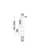 NOESIS LED-Pendelleuchte 4W, IP20, Bordeaux/Opal,dimmbar – Bild 2