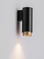 Nessi Wandleuchte MR16/GU10 1x10W, IP20, Sandy Black & Gold – Bild 6