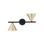 Conico Wandleuchte GU10 2x10W, IP20, Oxidgold-Schwarz