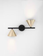 Conico Wandleuchte GU10 2x10W, IP20, Oxidgold-Schwarz – Bild 5