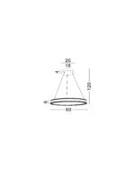 Alaro LED-Pendelleuchte 46W, IP20, Brass Gold, 3000K,dimmbar – Bild 7