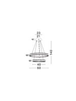 ALARO LED-Pendelleuchte 69W, IP20, Sandy Black,dimmbar – Bild 7