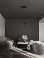 LUNETTE LED-Pendelleuchte 28W, IP20, Sandy Black,dimmbar – Bild 2