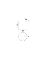 Lunette LED-Pendelleuchte 46W, IP20, Sandy Black, dimmbar – Bild 10