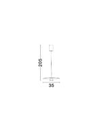 Lopo LED Pendelleuchte 8W, IP20, Sandy Black – Bild 2