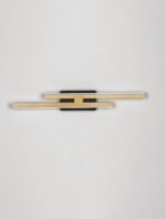 Amica LED Wandleuchte 12W, IP20, Sandy Black & Gold, dimmbar – Bild 4