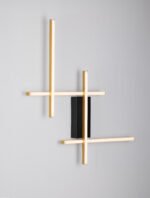 APECHO LED Wandleuchte 34W, IP20,Black-Gold, dimmbar – Bild 8