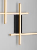 APECHO LED Wandleuchte 34W, IP20,Black-Gold, dimmbar – Bild 9