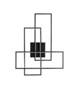 Alis LED-Wandleuchte 48W, IP20, Sandy Black,dimmbar