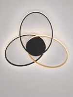 Aveo LED-Deckenleuchte 48W, IP20, Sandy Black & Gold,dimmbar – Bild 6