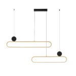 Liaise LED-Pendelleuchte 49W, IP20, Sandy Black & Gold,dimmbar