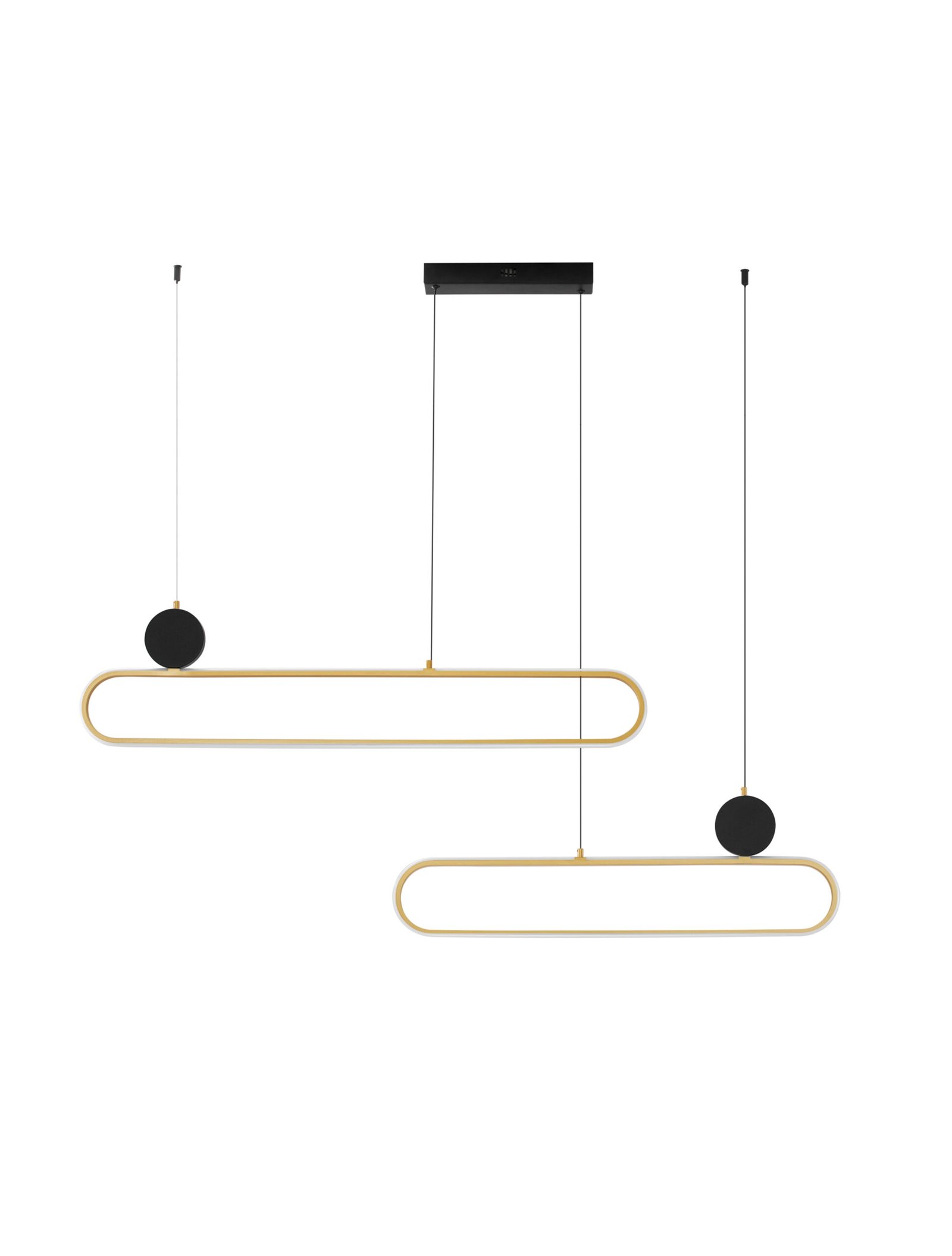 9081827_2 Liaise LED-Pendelleuchte 49W, IP20, Sandy Black & Gold,dimmbar – Bild 1
