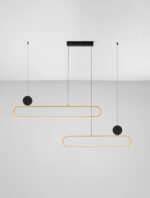Liaise LED-Pendelleuchte 49W, IP20, Sandy Black & Gold,dimmbar – Bild 4