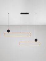 Liaise LED-Pendelleuchte 49W, IP20, Sandy Black & Gold,dimmbar – Bild 5