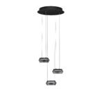 Jailyn LED-Hängelampe 24W, IP20, Sandy Black/Smokey,dimmbar