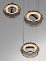 Jailyn LED-Hängelampe 24W, IP20, Sandy Black/Smokey,dimmbar – Bild 6