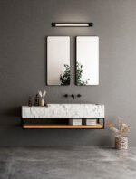 Fasko LED-Badezimmerleuchte 16W, IP44, Matt Schwarz-Weiß – Bild 2