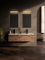 Fasko LED-Badleuchte 13W, IP44, Schwarz/Brass/Weiß, 3000K – Bild 8