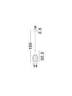 Maho Hängelampe E27 1x12W, IP20, Smokey-Brass Gold – Bild 7