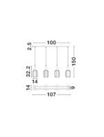 Maho Hängeleuchte 4×E27, max. 4×12W, IP20, Smokey – Bild 7