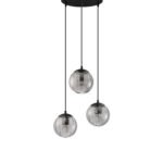 Abbacus Hängelampe E27 3x12W, IP20, Smokey/Matt Schwarz