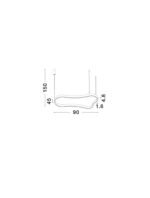 Dussa LED-Hängelampe 52W, IP20, Sandy Black, dimmbar, 3000K – Bild 6