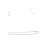Dussa LED-Pendelleuchte 61W, IP20, Sandy White, dimmbar