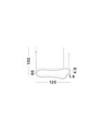 Dussa LED-Hängelampe 61W, IP20, Sandy Black,dimmbar – Bild 8