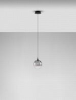 Orenda LED-Hängelampe 5W, IP20, Schwarz/Smokey Glas – Bild 4