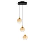 Orenda LED-Hängelampe 15W, IP20, Gold-Schwarz, dimmbar, 3000K