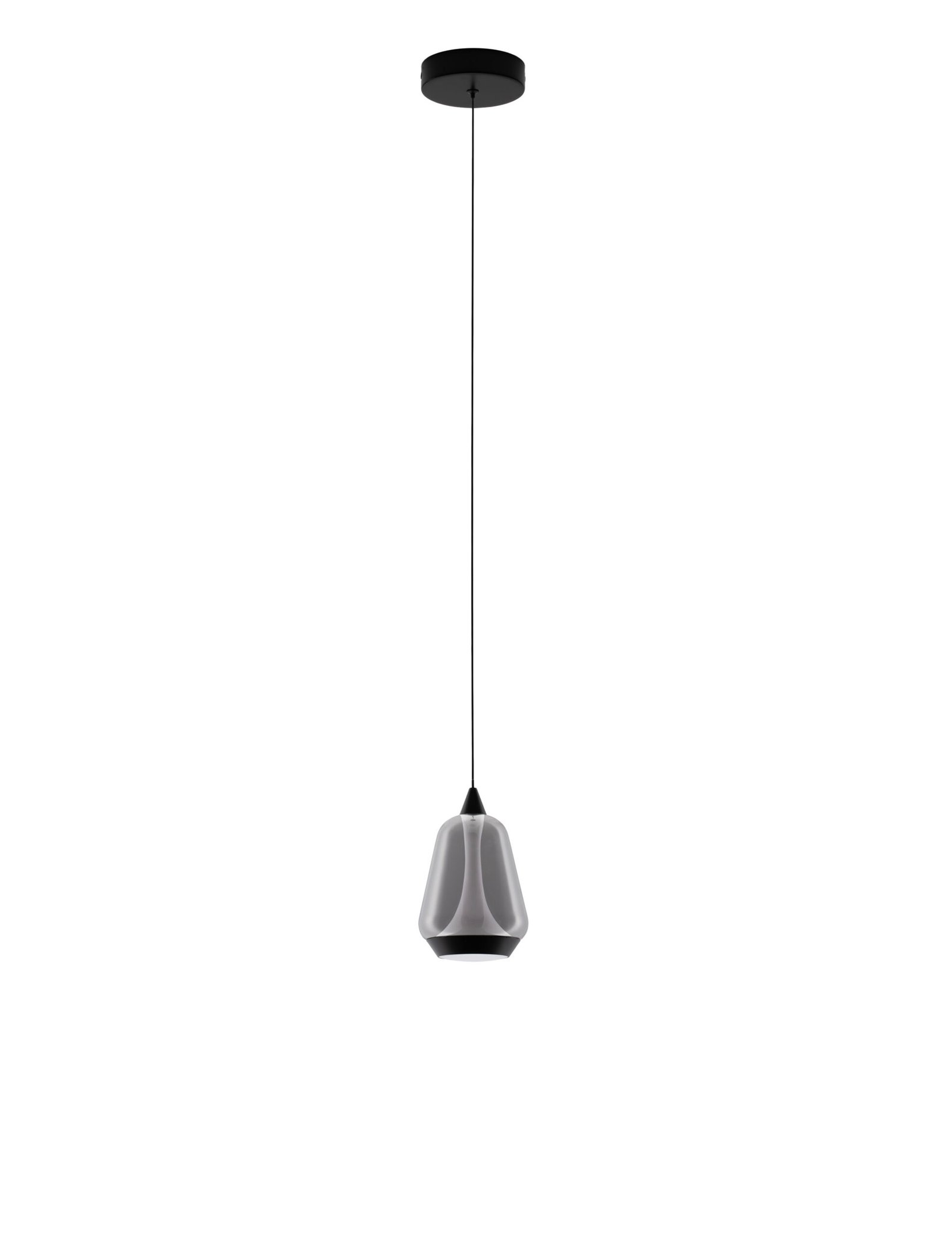 9416965_2 Alish LED-Hängelampe 8W, IP20, Matt Schwarz/Smokey, 3000K – Bild 1