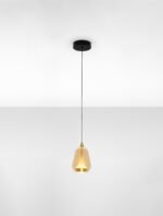 Alish LED-Hängelampe 8W, IP20, Messinggold/Matt Schwarz – Bild 4