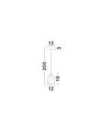 Alish LED-Hängelampe 8W, IP20, Messinggold/Matt Schwarz – Bild 2