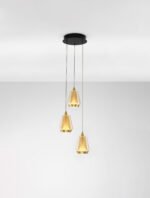 Alish LED-Pendelleuchte 24W, IP20, Brass Gold, dimmbar – Bild 5