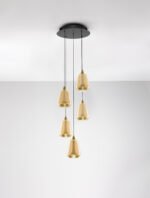 Alish LED-Hängelampe 40W, IP20, Schwarz-Champagne, dimmbar – Bild 4