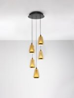 Alish LED-Hängelampe 40W, IP20, Schwarz-Champagne, dimmbar – Bild 5