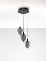 Nali LED-Hängelampe 18W, IP20, Smokey/Matt Schwarz, dimmbar – Bild 4