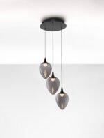 Nali LED-Hängelampe 18W, IP20, Smokey/Matt Schwarz, dimmbar – Bild 5