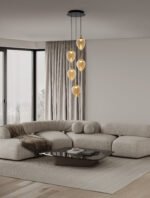 Nali LED-Hängelampe 30W, IP20, Champagne, dimmbar – Bild 2