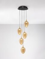 Nali LED-Hängelampe 30W, IP20, Champagne, dimmbar – Bild 5