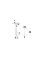 Nalu LED-Wandleuchte 20W, IP20, Schwarz/Weiß, dimmbar – Bild 7