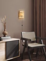 Pale Wandleuchte E27 1x12W, IP20, Natur-Bambus – Bild 2