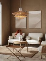 Kao Hängelampe E27 1x12W, IP20, Natur/Orange/Sandy White – Bild 2