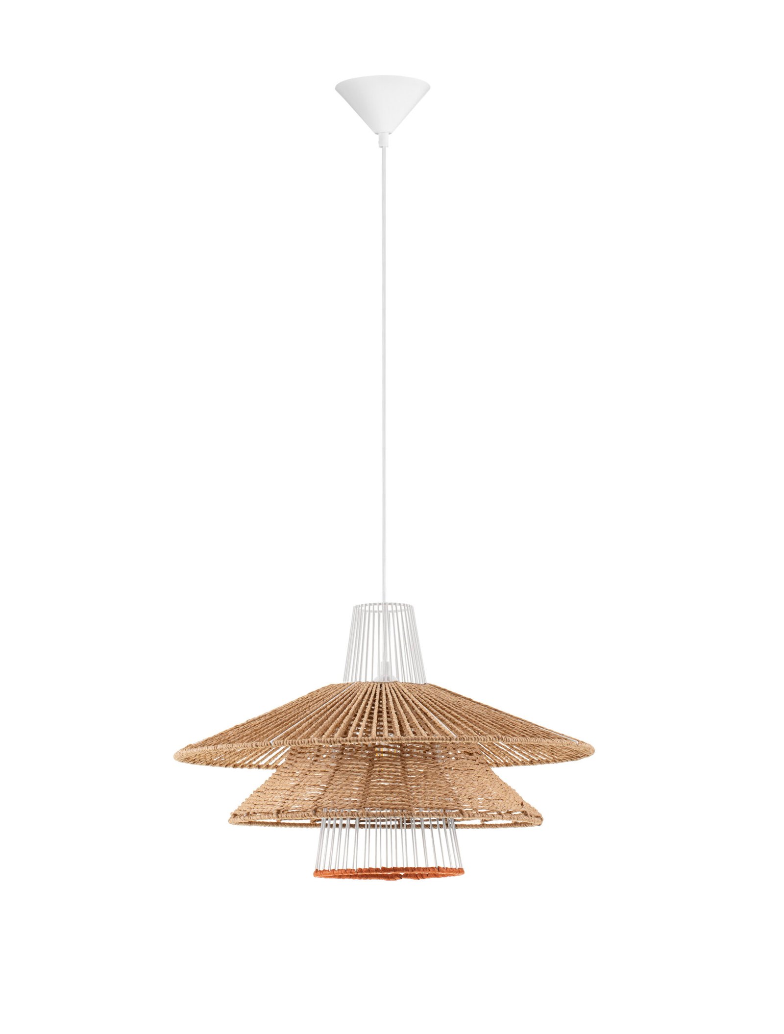 9586600_2 Kao Hängelampe E27 1x12W, IP20, Natur/Orange/Sandy White – Bild 1